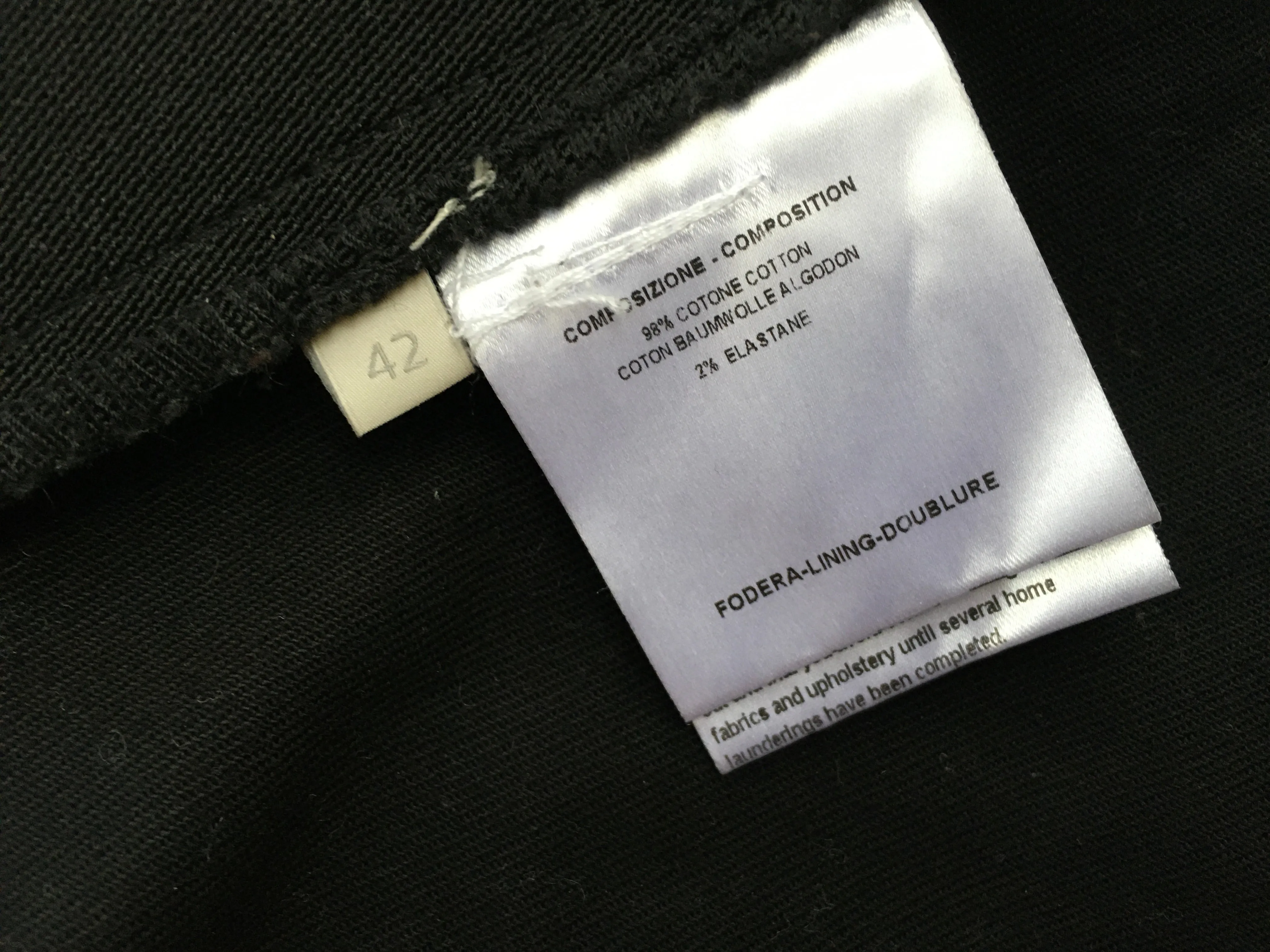 Stella McCartney Biker Denim Jeans Black Jacket Size I 42 UK 10 US 6 ladies