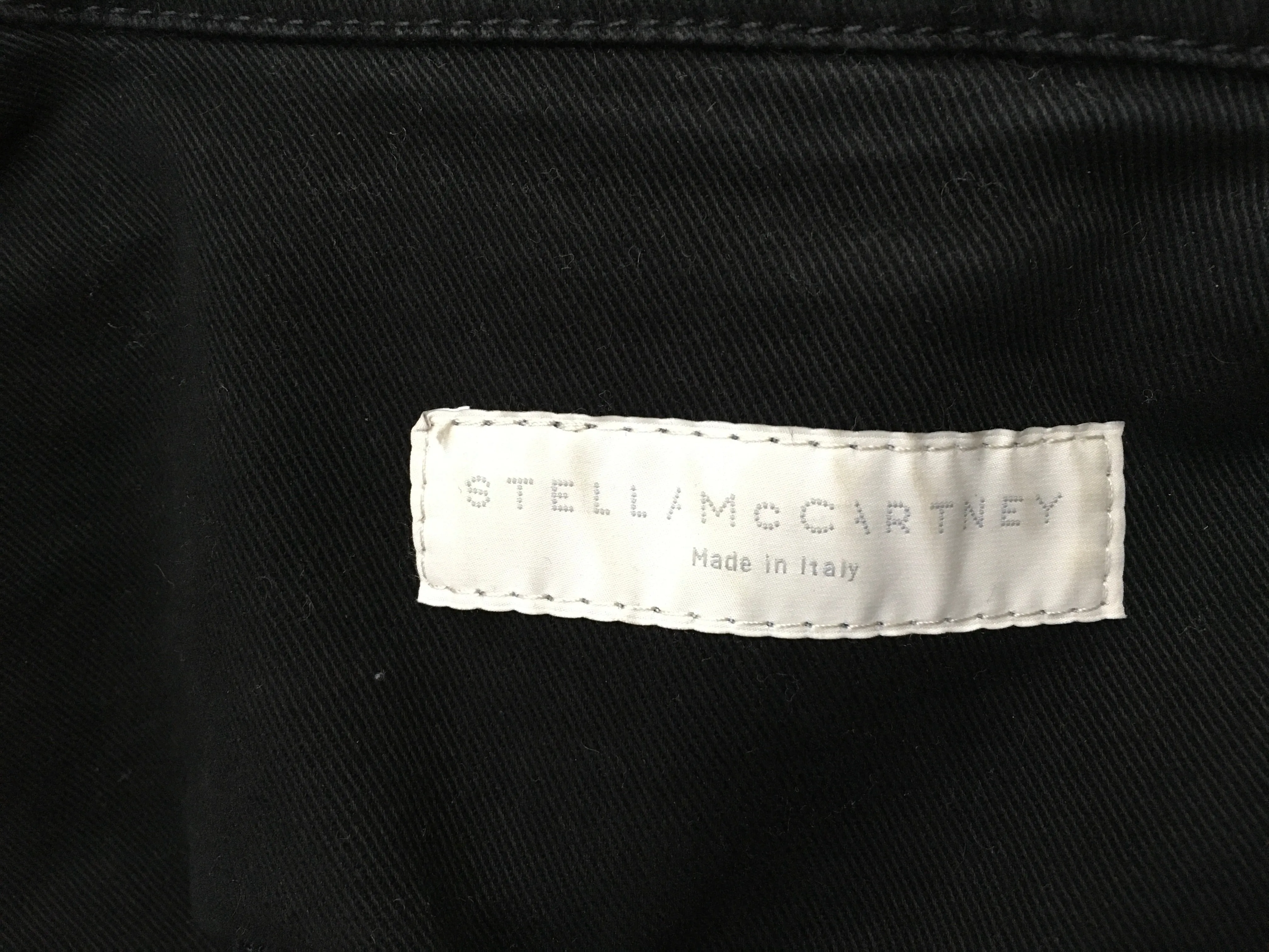 Stella McCartney Biker Denim Jeans Black Jacket Size I 42 UK 10 US 6 ladies