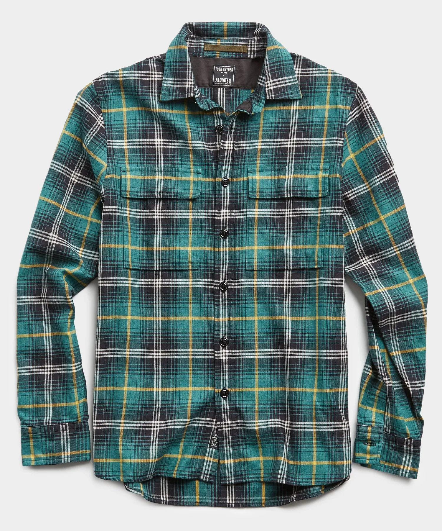 Vintage Plaid Shirt Jacket in Green