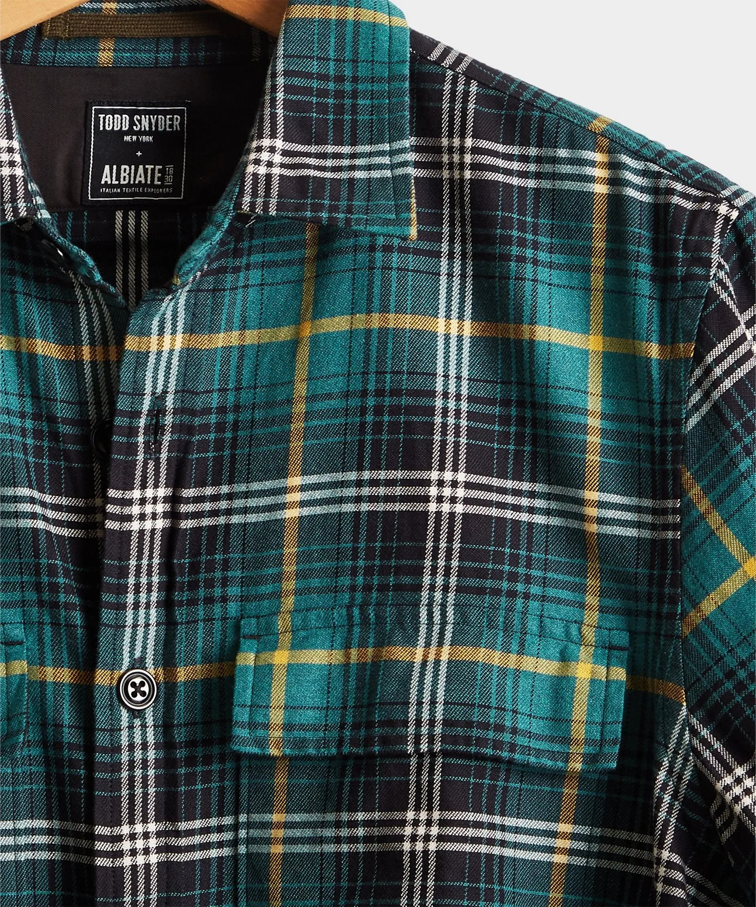 Vintage Plaid Shirt Jacket in Green