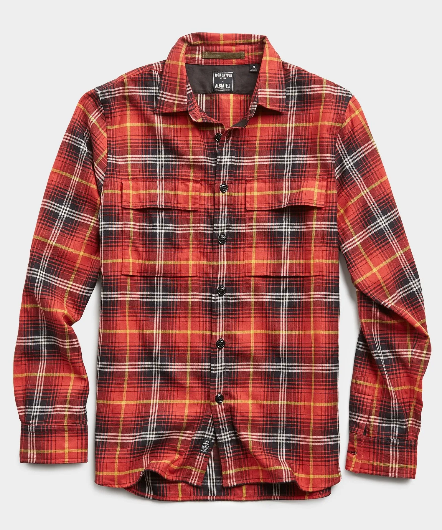 Vintage Plaid Shirt Jacket in Red