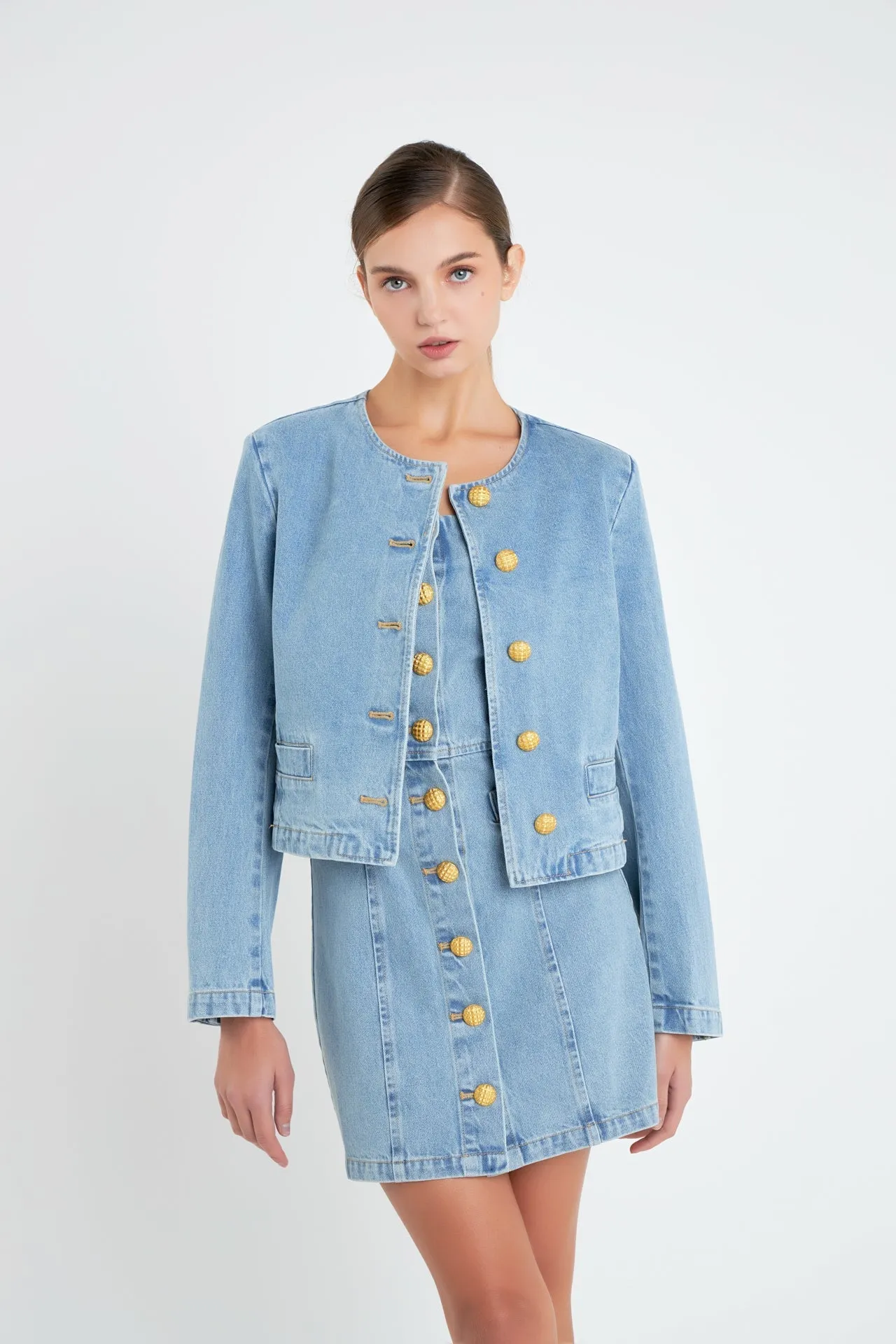 Vivienne Cropped Denim Jacket