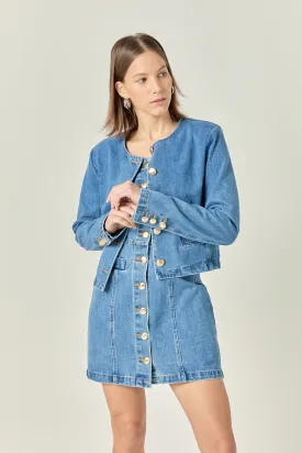 Vivienne Cropped Denim Jacket