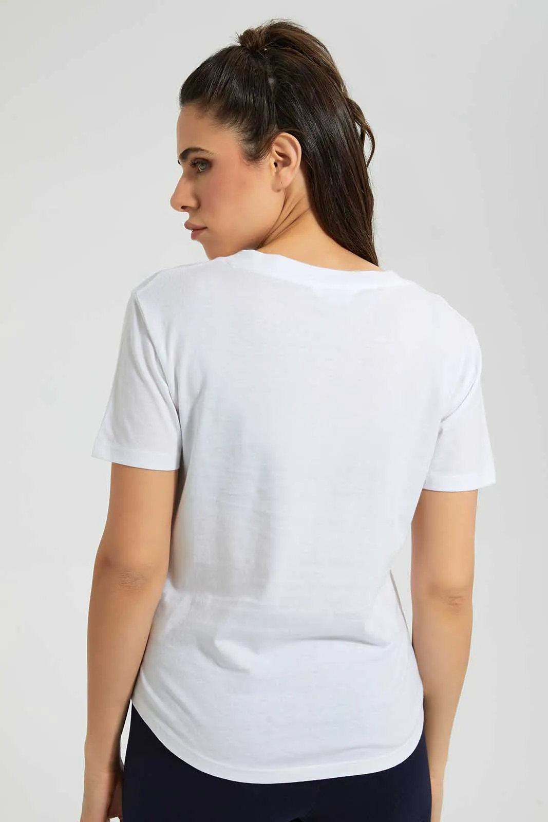White Organic V-Neck T-Shirt