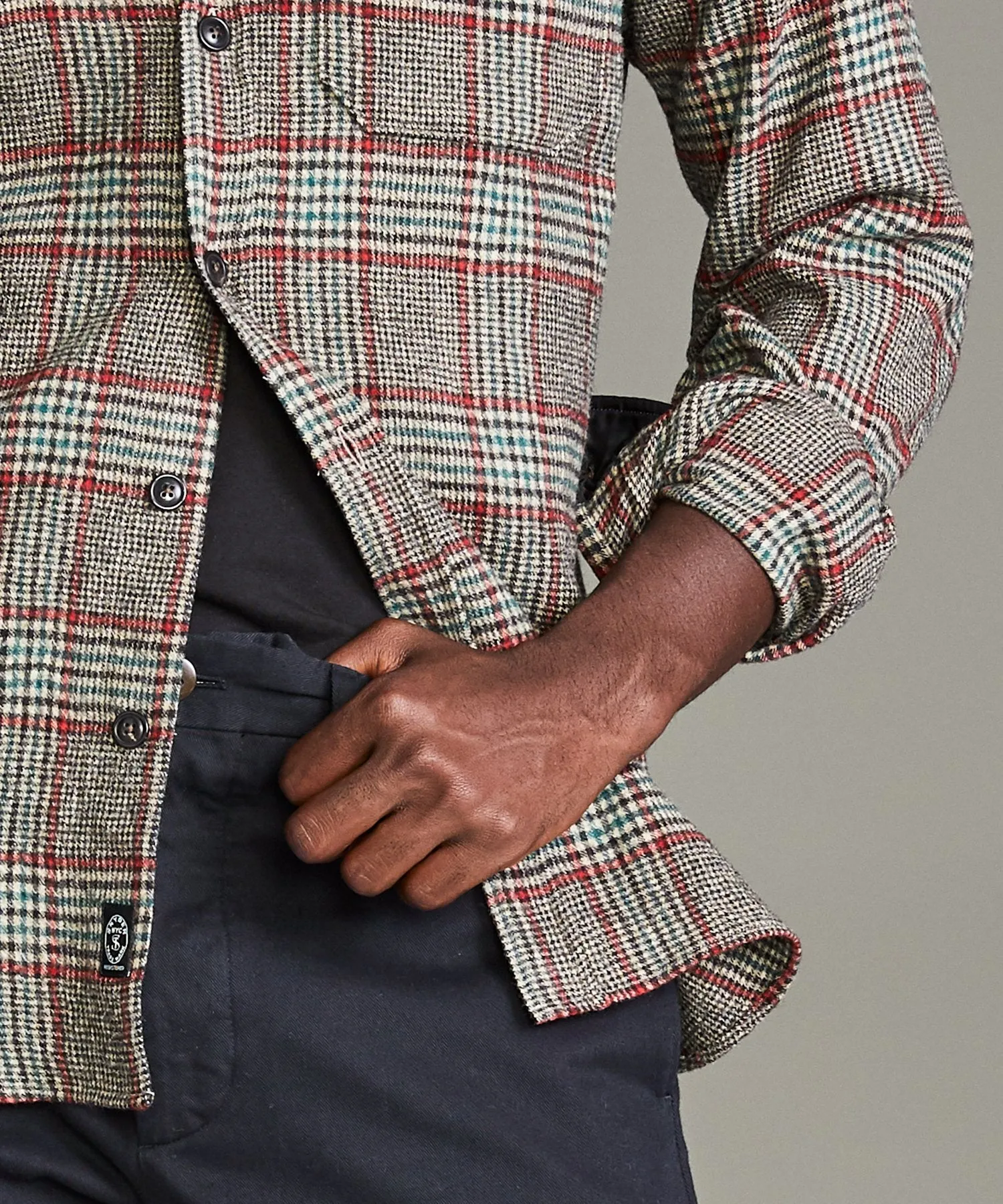 Wool Glen Plaid Shirt Jacket