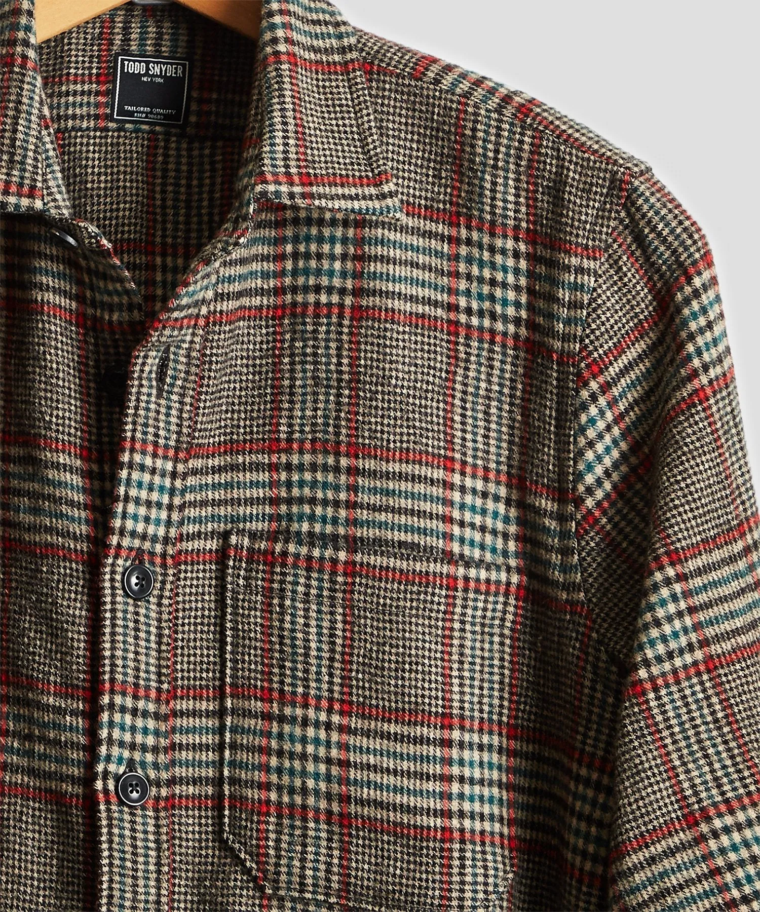 Wool Glen Plaid Shirt Jacket