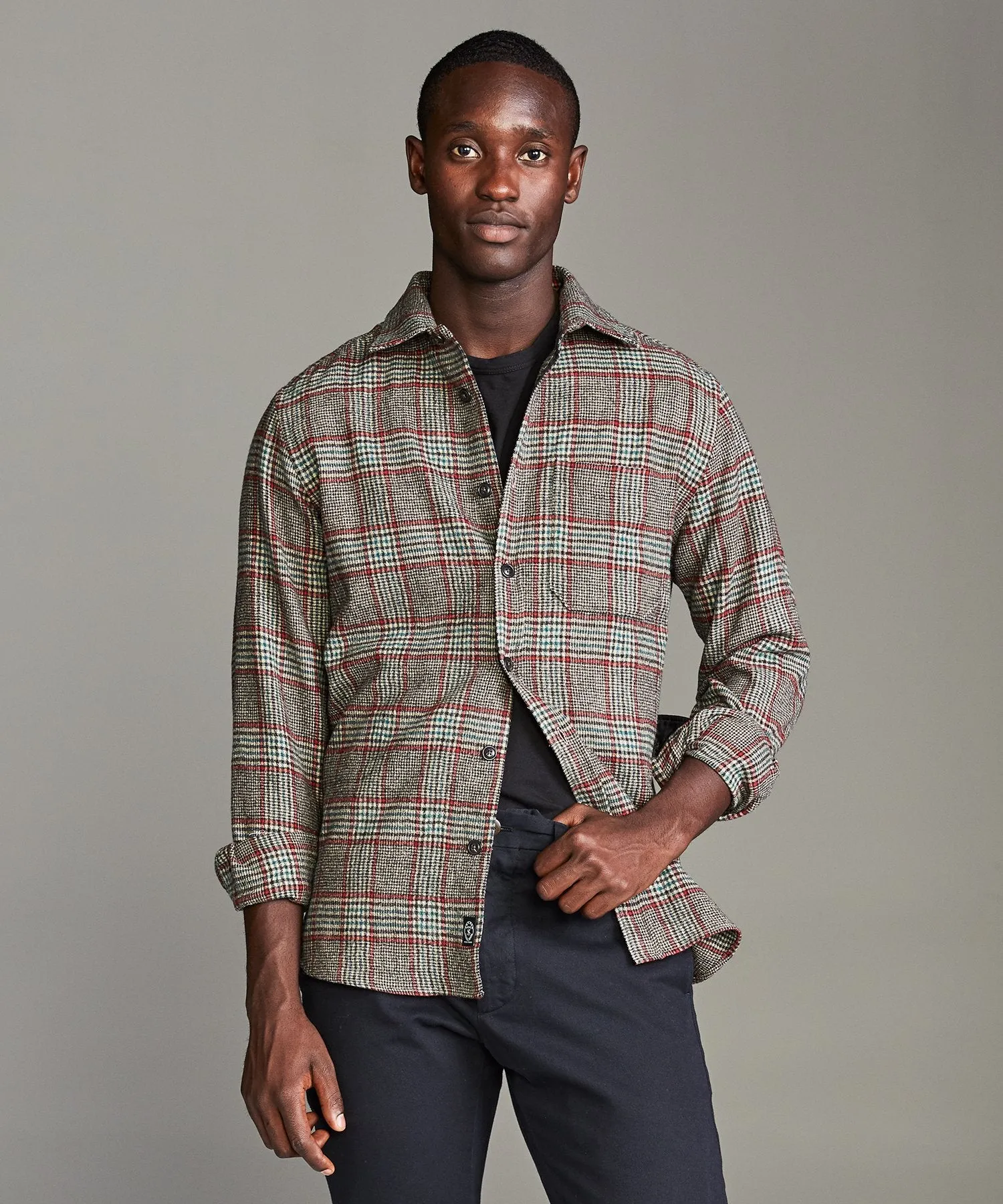 Wool Glen Plaid Shirt Jacket