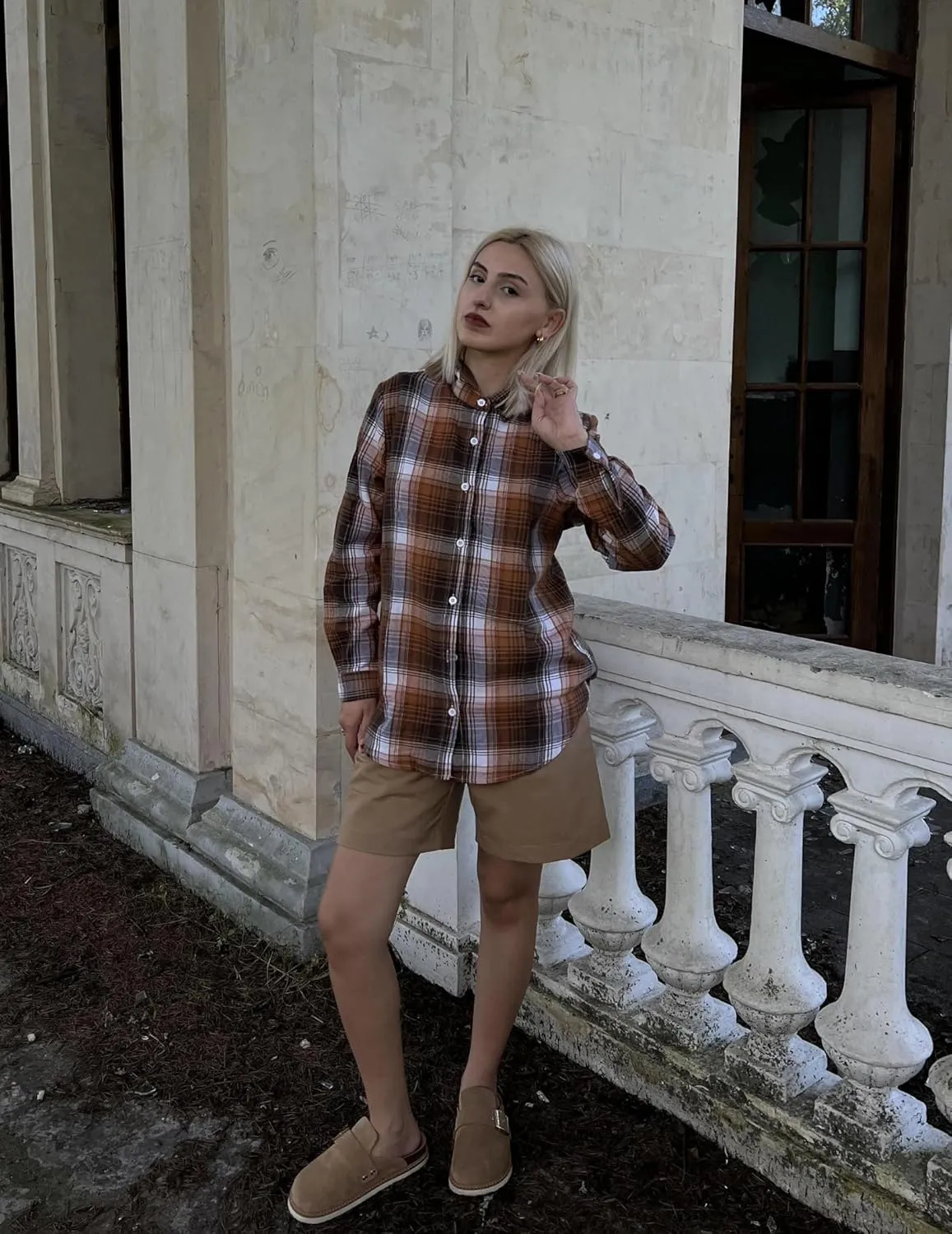 Zeagoo Flannel Shirt Women Button Down Long Sleeve Plaid Shirts Collared 2024 Casual Work Tops S-2Xl